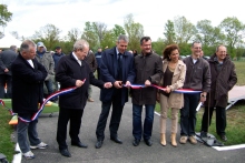 Inauguration Pisteavec les élus 2011